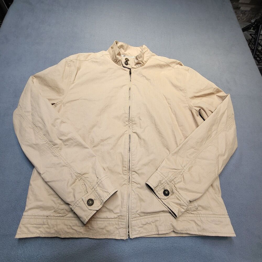 Calvin Klein Field Jacket Mens XL Brown Full Zip Utility Lined